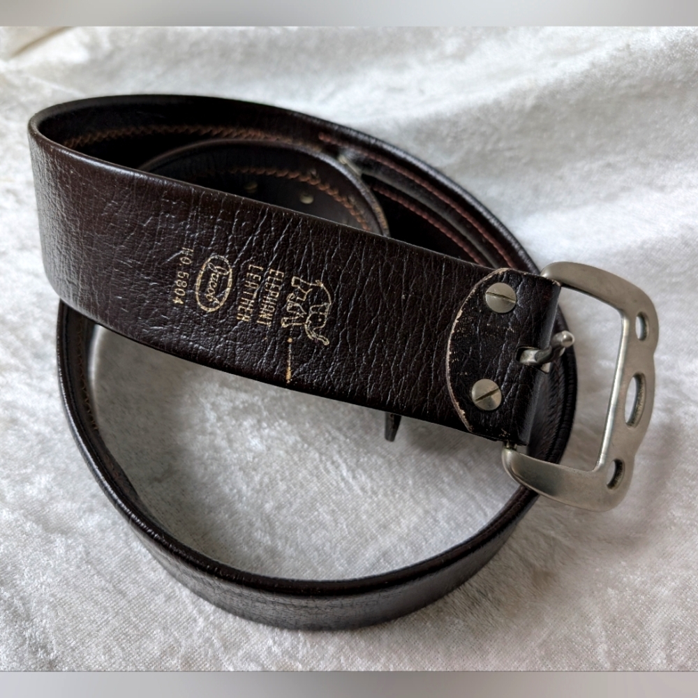 Vtg Jacob Elephant Leather 32" - 36" Belt